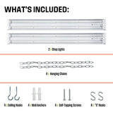 Westinghouse 5500 Lumen LED Shop Light, Set of 2