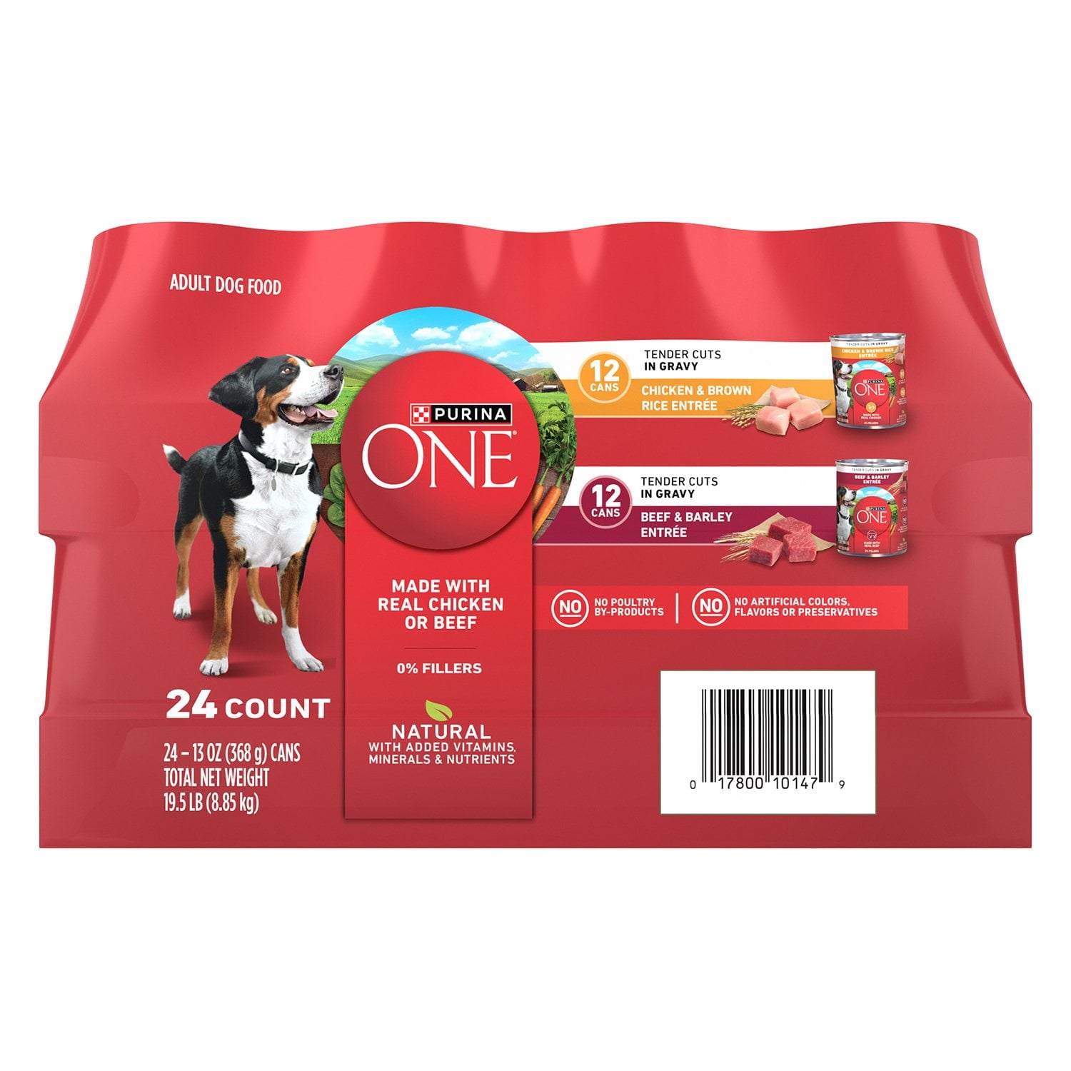 Purina ONE Mainline Variety Pack Adult Wet Dog Food, 24 ct., 13 oz