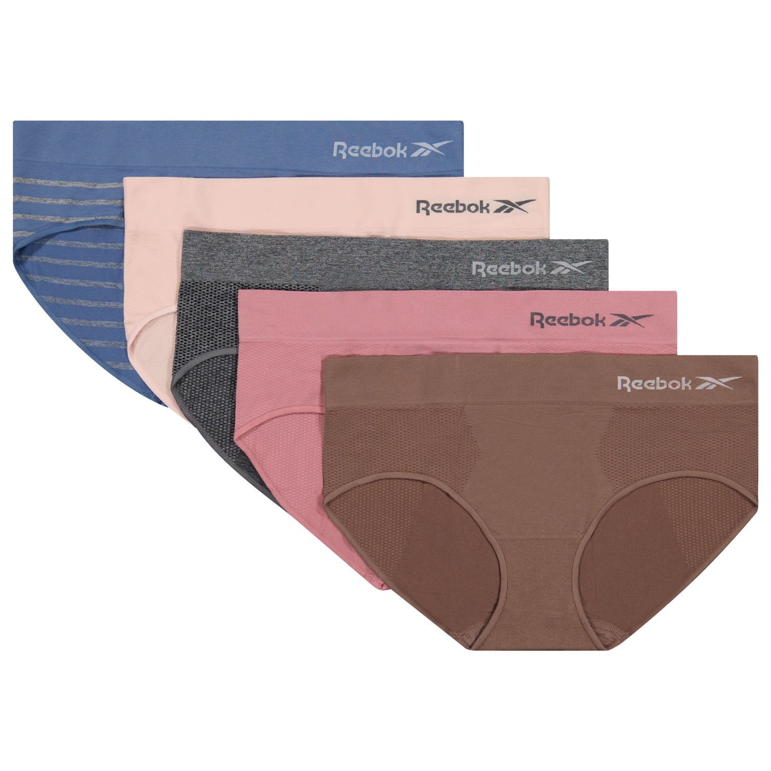 Reebok Women's 5-Pack Seamless Hipster - XXL