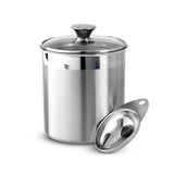 Tramontina 6-Piece Stainless Steel Covered Canister Set with Measuring Scoops