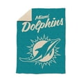 Logo Brands Miami Dolphins Luxe Dreams Throw, 60" x 80"