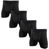 Reebok Men's 4-Pack Performance Boxer Brief - Black - XXL