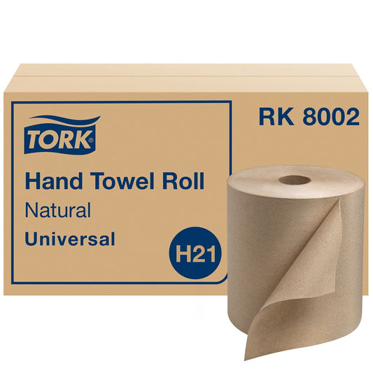Tork Universal 1-Ply Natural Hand Towels – 6 rolls, 800 ft./roll