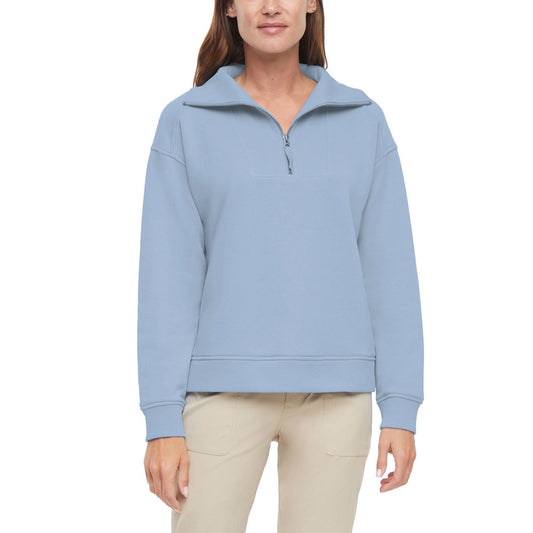 Eddie Bauer Women's Quarter-Zip Pullover - Blue - XXL