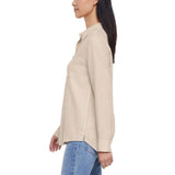 Gap Women's Linen Blend Button-Down Shirt - Red - XXL