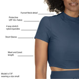 Outdoor Voices Cropped Short Sleeve Rashguard - Black - XXL