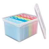 Letter Legal File Totes, 2 pack. Clear Base and Lid with Snap Tight Lid