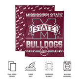 Logo Brands Mississippi State Bulldogs 60"x70" Super Plush Blanket