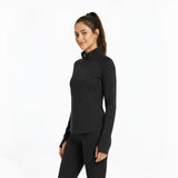 Outdoor Voices Women's CloudKnit Quarter-Zip Pullover - Black - XXL