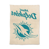 Logo Brands Miami Dolphins Luxe Dreams Throw, 60" x 80"