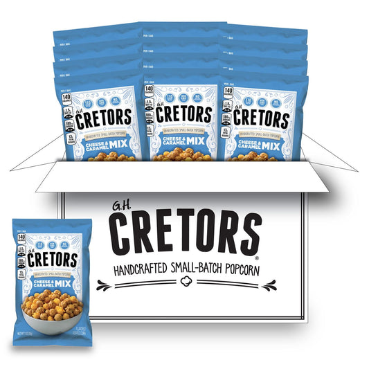 CRETORS Cheese &amp; Caramel Mix Popcorn, 1.5 oz., 12 pk.