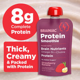Brainiac Protein Smoothie, Strawberry &amp; Banana, 4 oz., 20 ct.
