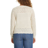 Nine West Women's Pointelle Sweater - Navy - XXL