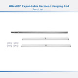 Seville Classics UltraHD Expandable Garment Hanging Rod, Multiple Sizes