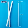 Hefty Giant Translucent Wrapped Plastic Straws, 10.25", 2, 400 ct.
