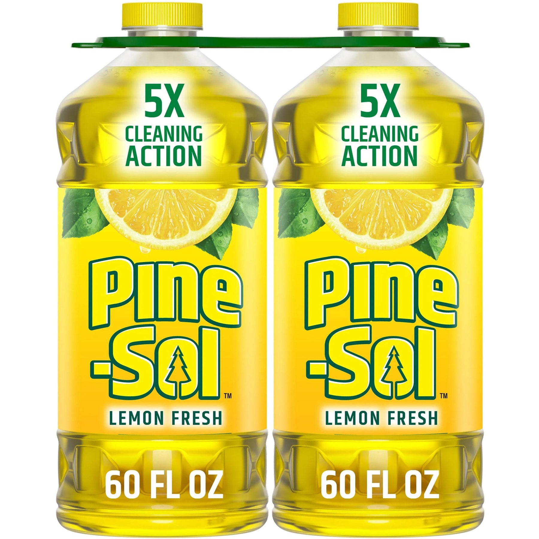 Pine-Sol Multi-Surface Cleaner, Lemon Scent – 2 Count, 120 fl. oz