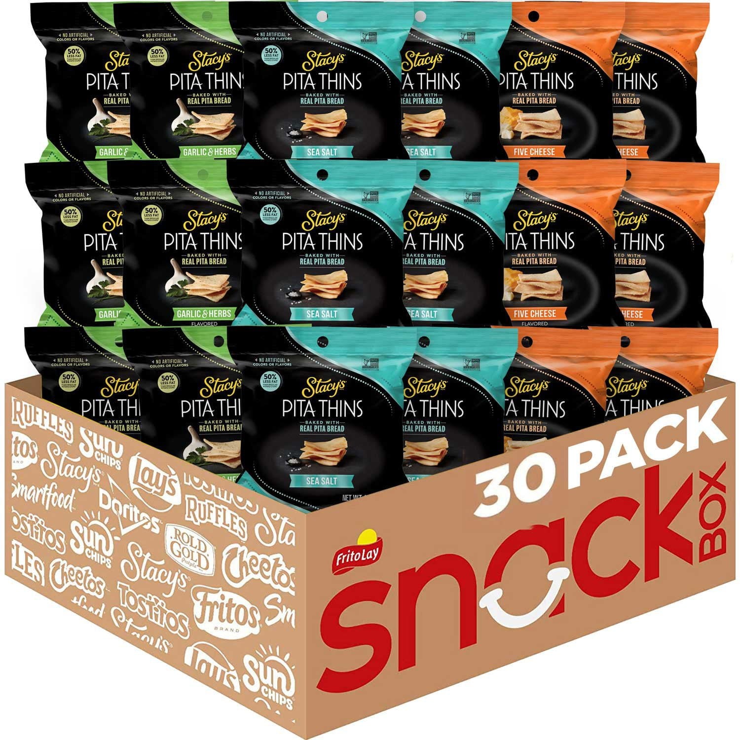 Stacy's Pita Thins, Variety Pack, 1 oz., 30 pk.