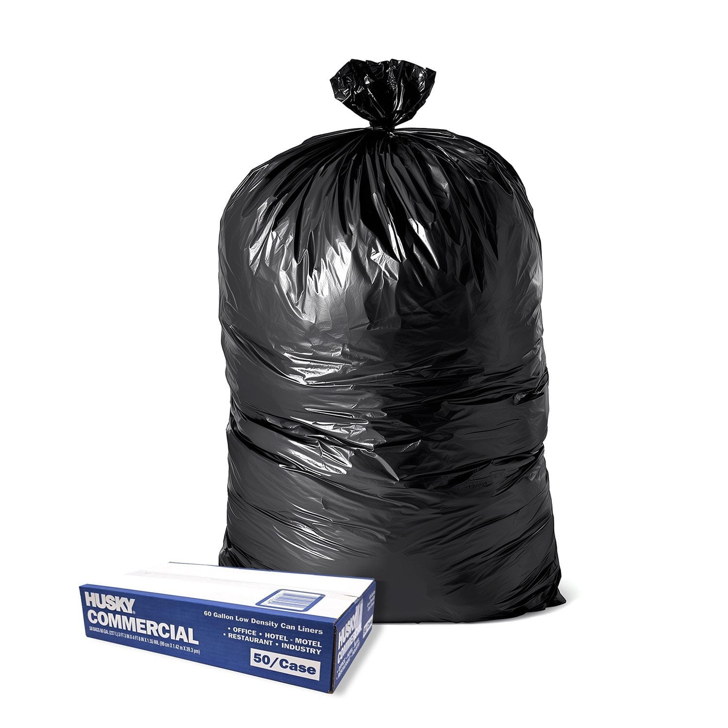 Husky Commercial Can Liners, 60 gal. – 50 Count