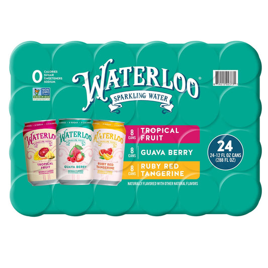Waterloo Sparkling Water Variety Pack 12 fl. oz., 24 pk.