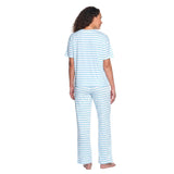 LOFT Women's 2-Piece Tee and Pant Pajama Set - Blue - XL