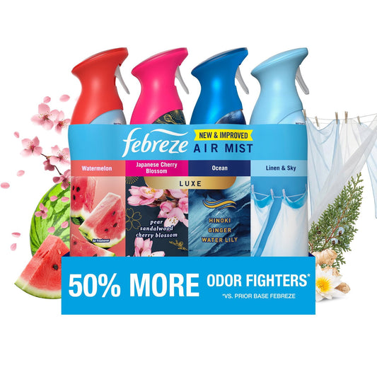 Febreze Air Mist Air Freshener Spray, Mixed Scent – 4ct., 32.4 oz