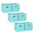 RiverRidge Folding Bins Cube Storage Cubbies, Set of 6 Playroom Organizers
