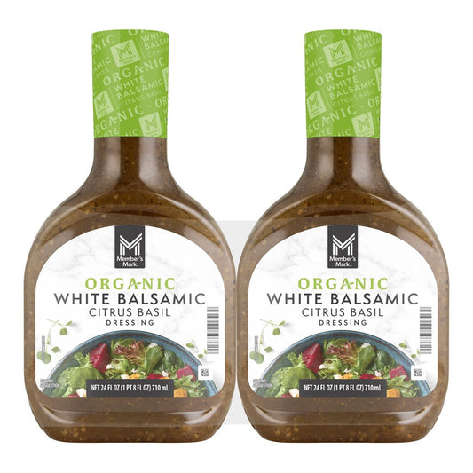Member's Mark Organic White Balsamic Vinaigrette - 24 oz - 2 Pack
