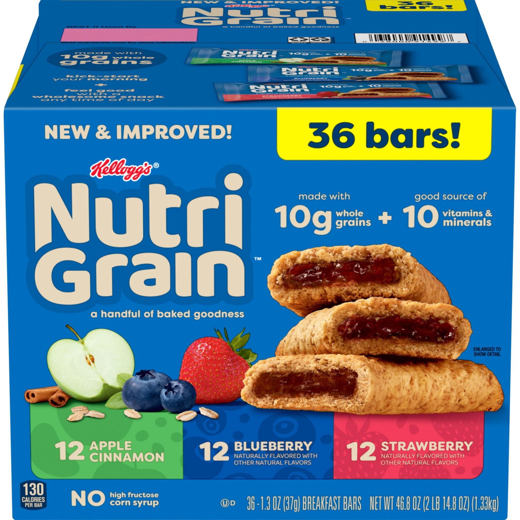 Nutri-Grain Breakfast Bars Variety Pack, 1.3 oz., 36 pk.