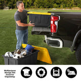 Member's Mark 40 Gallon Heavy-Duty Black and Yellow Storage Tote, 22.0" D x 38.2" W x 16.4" H, 1 pack or 2 pack