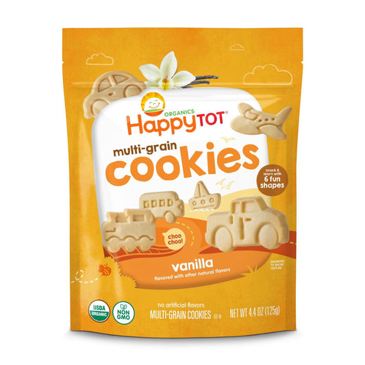 Happy Tot Organic Multi-Grain Toddler Cookie, Vanilla or Strawberry, 4.4 oz., 5 ct.