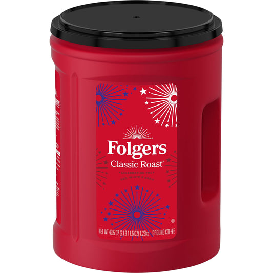Folgers Classic Medium Roast Ground Coffee, 43.5 oz.