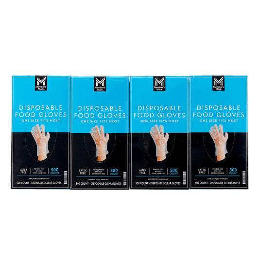 Member's Mark Disposable Food Gloves – 500 Count, 4 Pack