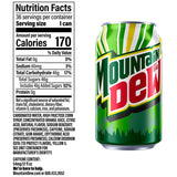 Mountain Dew 12 fl. oz. cans, 36 pk.