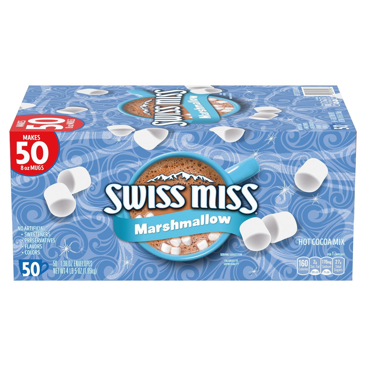 Swiss Miss Milk Chocolate Hot Cocoa Mix with Marshmallow, 50 ct.