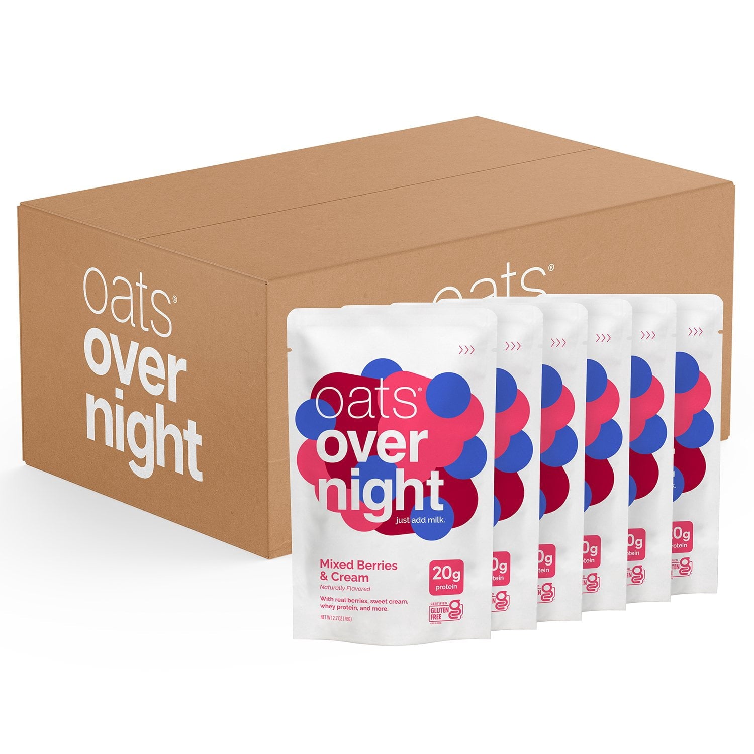 Oats Overnight, Mixed Berries &amp; Cream, 6 pk.