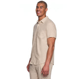 Lands’ End Men's Cotton Linen Button Up - Navy - XXL