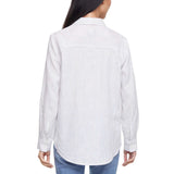 Gap Women's Linen Blend Button-Down Shirt - Red - XXL