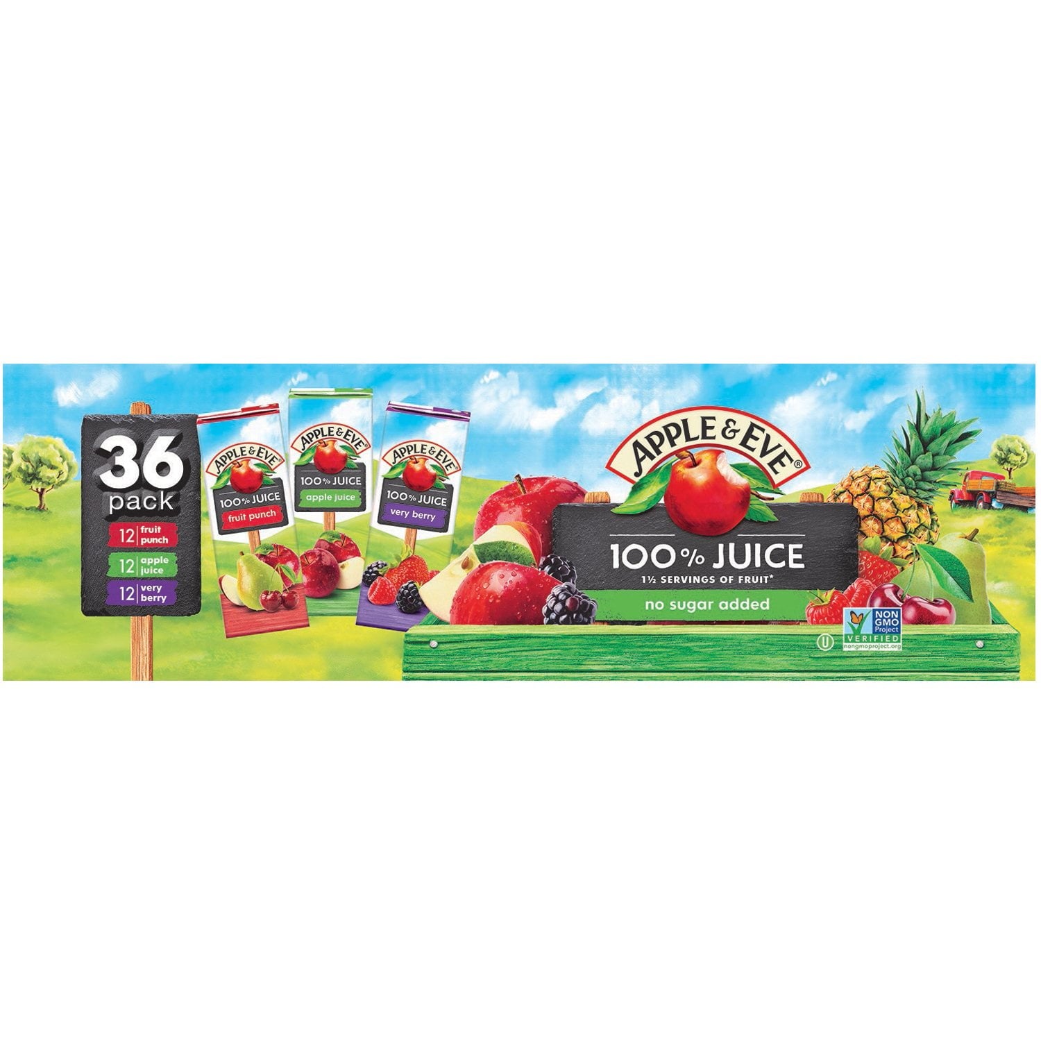 Apple &amp; Eve 100% Juice Variety Pack, 6.75 fl. oz., 36 pk.