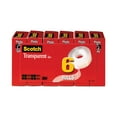 Scotch - Transparent Tape, 3/4" x 1000", 1" Core, Clear - 6/Pack