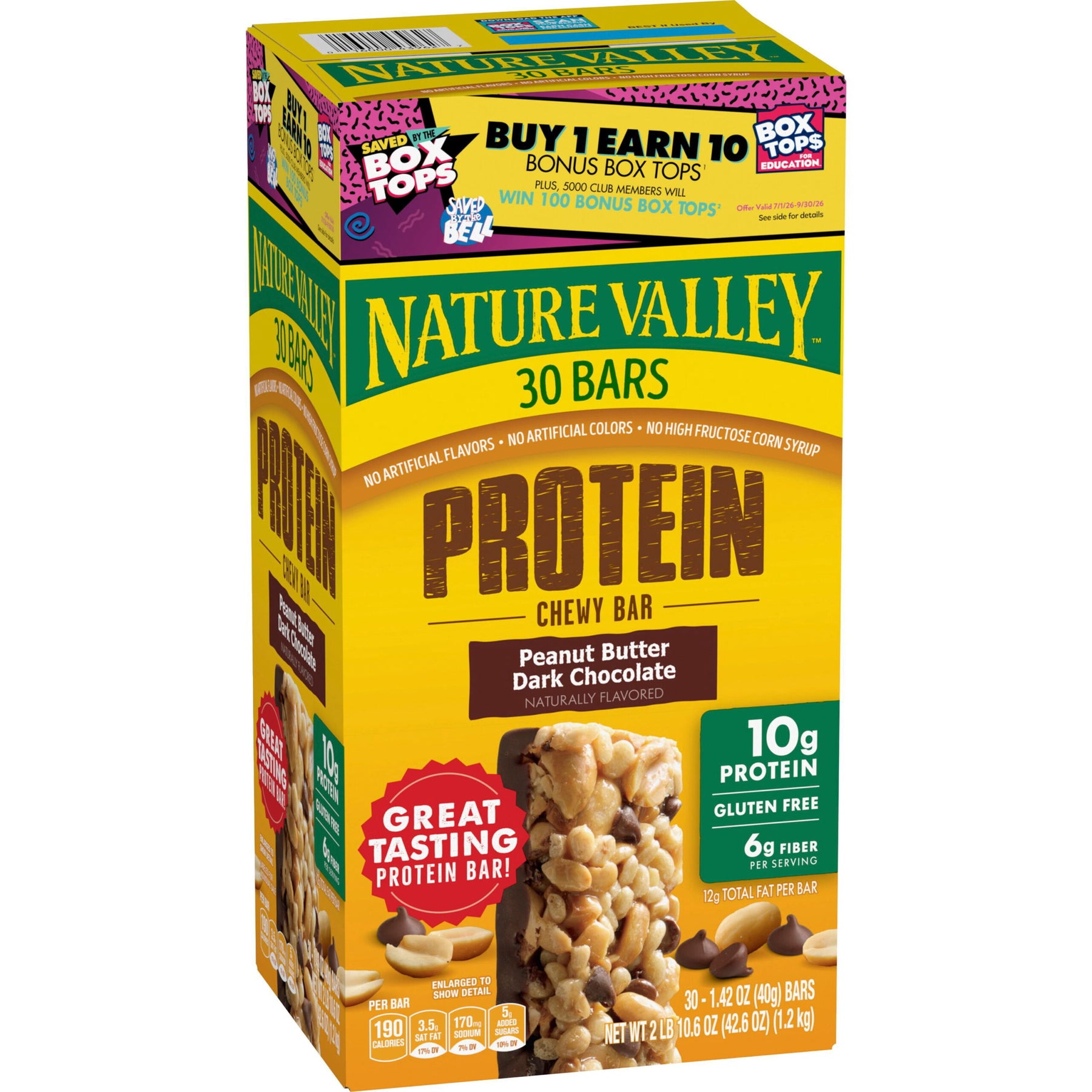 Nature Valley Peanut Butter Dark Chocolate Protein Chewy Bars, 30 ct.
