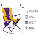 Logo Brands Minnesota Vikings Hard Arm Chair