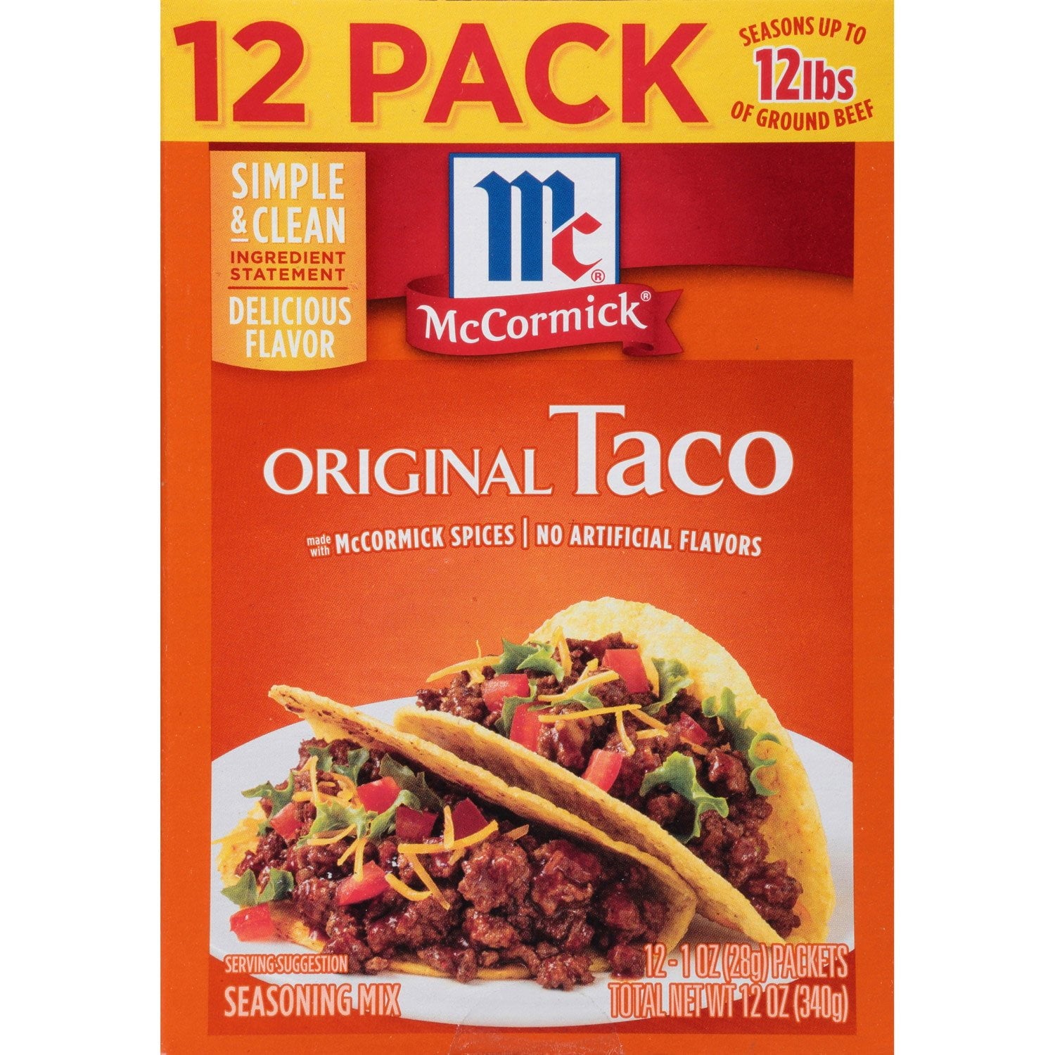 McCormick Original Taco Seasoning Mix - 1 oz - 12 Pack