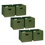 RiverRidge Folding Bins Cube Storage Cubbies, Set of 6 Playroom Organizers