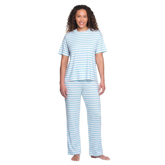 LOFT Women's 2-Piece Tee and Pant Pajama Set - Blue