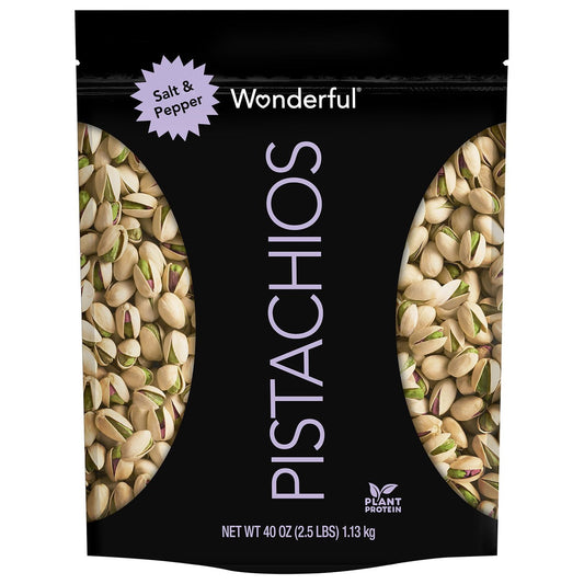 Wonderful Salt &amp; Pepper Pistachios, 40 oz.