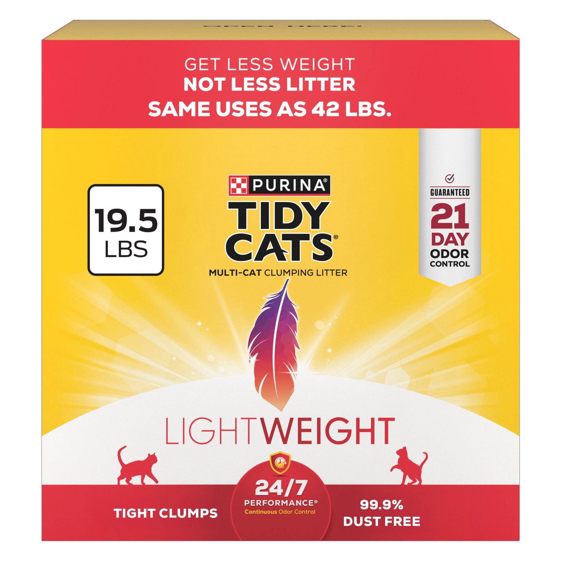 Purina Tidy Cats Multi-Cat Light Weight Clumping Cat Litter, 19.5 lbs