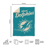 Logo Brands Miami Dolphins Luxe Dreams Throw, 60" x 80"