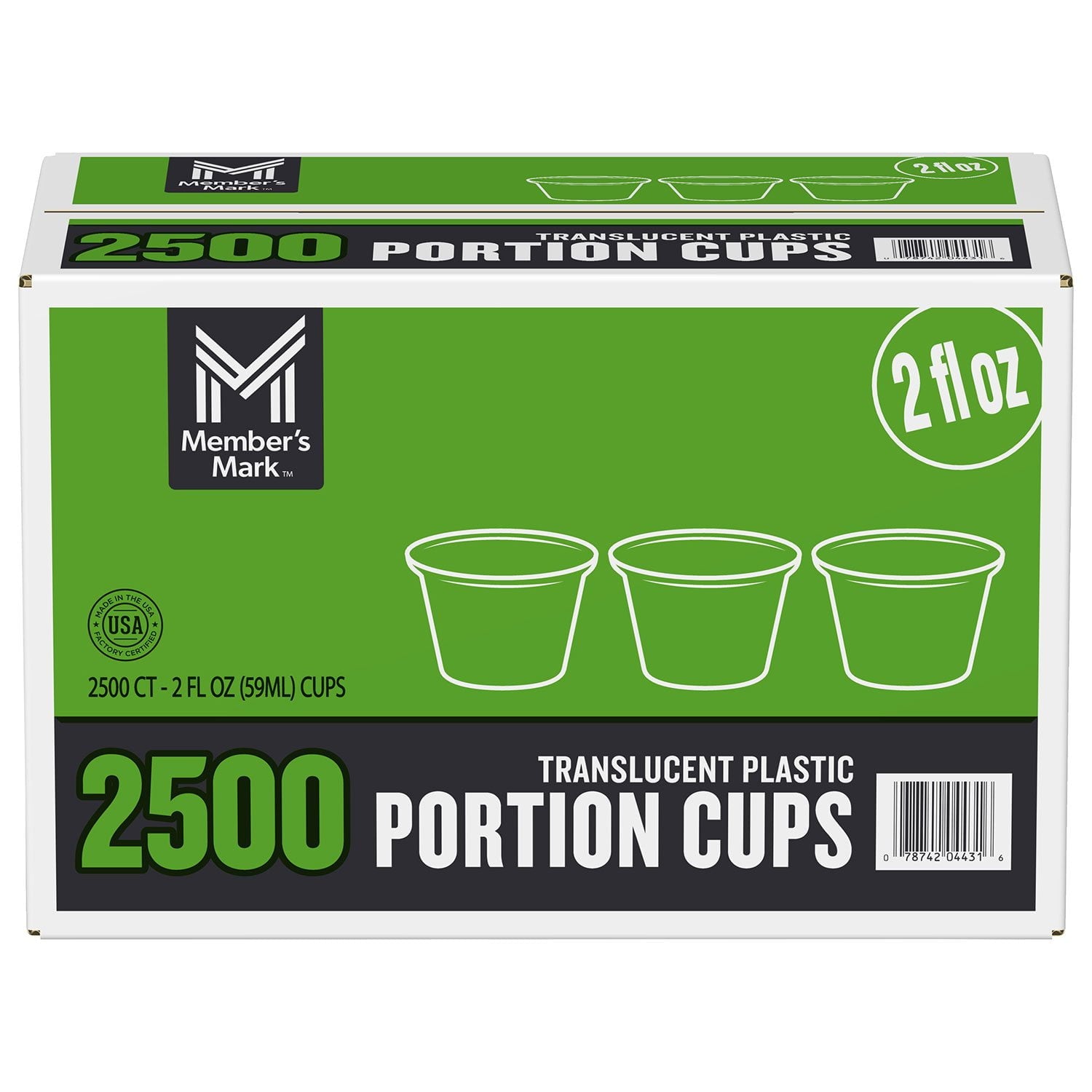Member's Mark Translucent Portion Cups 2 fl oz – 2500 Count