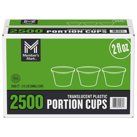 Member's Mark Translucent Portion Cups 2 fl oz – 2500 Count