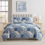 VCNY Home Spring 3-Piece Quilt Sets - Blue/Yellow - Full/Queen